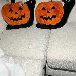 Halloween Pumpkin Snail Plush Pillow